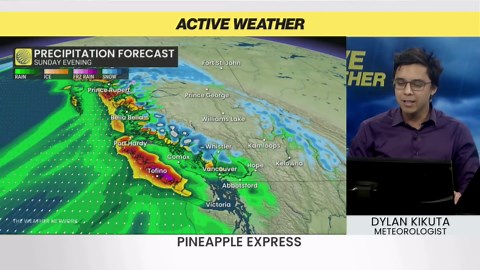 The Pineapple Express is headed for British Columbia
