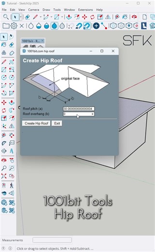 Quick Roof Modeling in SketchUp | Easy Tutorial for Beginners