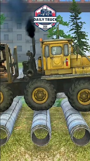 SpinTires MudRunner | Truck Simulator Eps 38 | Fully Loaded Log Truck an Extreme Speed Bump