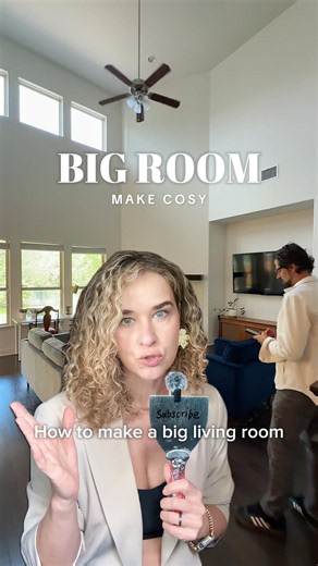 Big living room needs big cozy energy to feel like a hug 🤗Designed by ‪@PROHLdesign‬