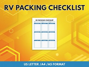 RV Packing Checklist - Etsy Canada
