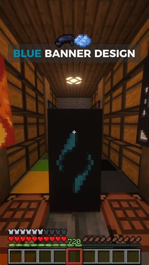 🔵Blue Banner Design⚫ #minecraft #banner