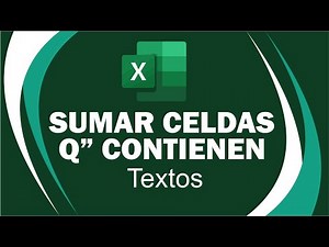 Sumar celdas que contienen Textos en Excel
