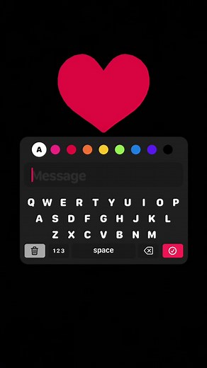 Virtual Keyboard Animation with Heart Icon