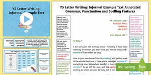 Y5 Informal Letter Writing Examples