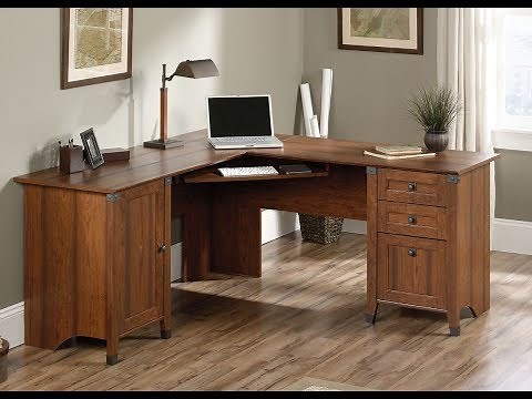 Sauder Corner Desk Carson Forge Collection Assembly Guide Tutorial