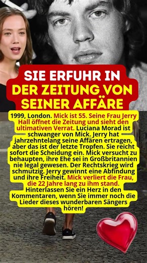 Mick Jaggers Frau erfuhr in der Zeitung von seiner Affäre