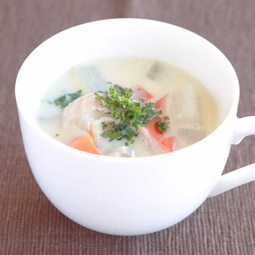 角切り根菜の豆乳スープ 作り方・レシピ | クラシル