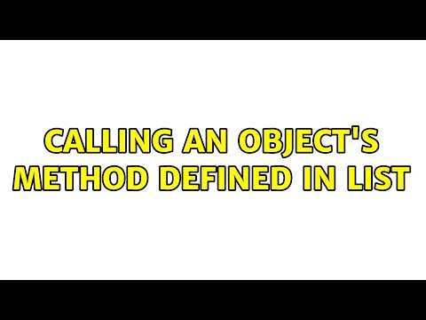 Calling an object's method defined in List (6 Solutions!!)