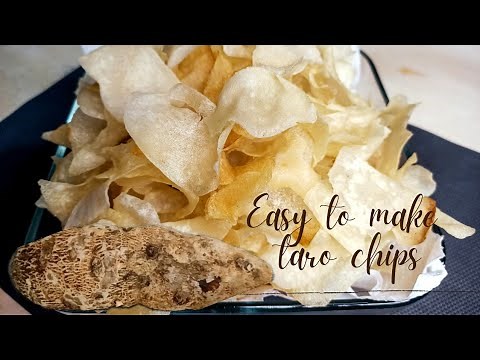 homemade taro chips recipe | how to make crispy taro chips