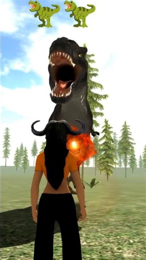 🥰Beautiful Girl vs T-Rex 🦖 | Who Will Win #beautiful #girl #dinosaur #trending #trex #viralshorts