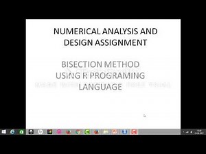 bisection method using R programing language