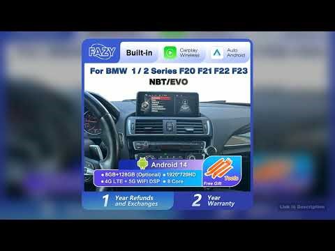 Android 14 Wireless Car Carplay For BMW 1 2 Series F20 F21 F22 F23 Car Stereo Touch Screen Auto Radi