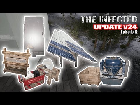 the one with the grinder, solar panels, power, stone grinder & weapon rack | The Infected v24 E12