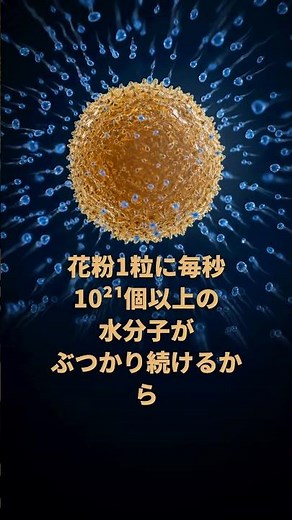 誰も触れていないのに花粉が揺れる——ブラウン運動が示した原子の証拠｜30秒物理
