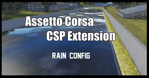 【Assetto Corsa】CSPのExtensionでコースの修正をする【雨】