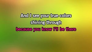 Karaoke True Colors - Glee - CDG, MP4, KFN - Karaoke Version