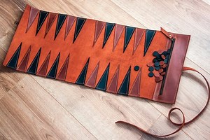 Leather Backgammon Set,travel Backgammon Set,travel Backgammon Roll,leather Backgammon Roll - Etsy