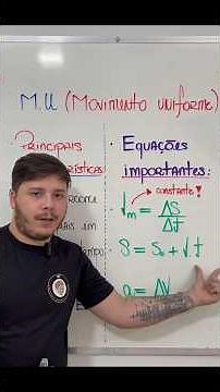 Aluno da última hora: Movimento Retilíneo Uniforme - Dicas do Professor Matheus #física #estudar