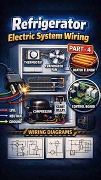 Box Type Refrigerator Electric System Wiring Diagram #refrigerator #fridge