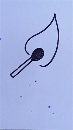 How to Draw a Matchstick Flame Easily #howtodraw #drawingtutorial #easydrawing #matchstickdrawing