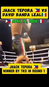 JHACK TEPORA 🇵🇭 vs DAVID BANDA LEAL 🇲🇽 ROUND 1 TKO 🥊🥊🥊 #highlights #friends #follower #viewers | Pinoy boxing fights