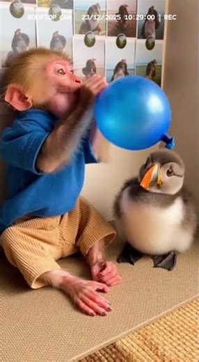 Security Footage Reveals A Baby Monkey in a Weird Scene