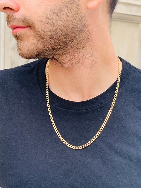 18K Mens Gold Filled Curb Chain, 5mm Gold Chain, Waterproof Necklace, Necklace for Guys, Cuban Chain, Gold Cuban, Gold Filled, for Men - Etsy