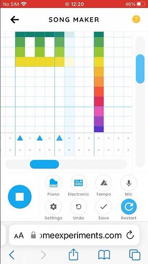 RUSH E on chrome music lab’s Song Maker! :D #music #rushe #rushb #musiclab