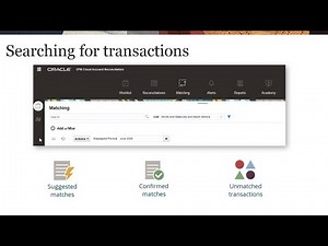 Searching for Transactions in Transaction Matching