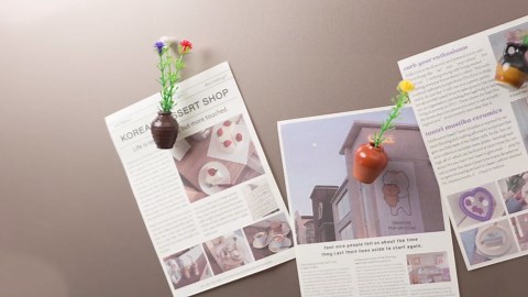 Cute Ceramic Vase Fridge Magnets, Funny Mini Plant Magnets, Tiny 3D Plant Vase for Refrigerator Decoration Kitchen Locker Kitchen Office (5 Pack)