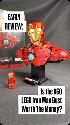 MiniSuperHeroesToday on Instagram: "#gifted LEGO Iron Man Bust set 76327 Review 💥436 pcs, 1 new Iron Man Mk 4 Minifig 💥$60 💥June 1 release Thanks to @lego for sending this my way! #lego #legomarvel #marvel #mcu #ironman #legoreview #legocollector #legocollection #marvelcollection #marvelcollector #rlfm"