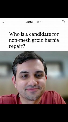 When it comes to groin (inguinal) hernia repair, the surgical answer is a bit more nuanced than you may assume. It’s about anatomy, the size of the hernia, and choosing a surgeon who knows the techniques inside and out. In our latest episode of Dr. AI, hernia surgeon @philipgeorgemd explains when a non-mesh approach is a strong option, and when mesh reinforcement still makes more sense. He rates ChatGPT’s answer 7/10, with one key correction! Check it out. | Columbia Surgery