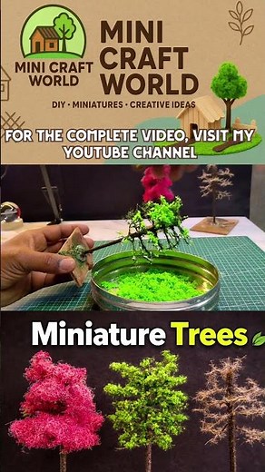 How I Make a Realistic Miniature Tree 🌲 | DIY Mini Craft