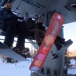This LED snowboard lights up the slopes. 🏂 | Inventions Insider