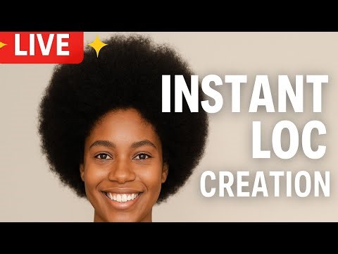 LIVE Instant Locs Installation | From Afro to Locs Step by Step 🔥
