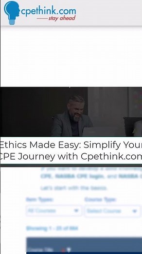 Ethics CPE made easy for CPAs and accounting professionals! #shorts