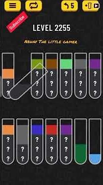 Water sort puzzle level 2255