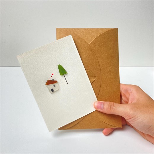 Personalised New Home Card, Mini House Card, Congratulations New Home, New Home Owners Gift, Cute Handmade Housewarming Card - Etsy