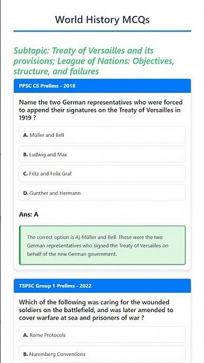 Treaty of Versailles and its provisions; League of Nations: Objectives, structure, and failures