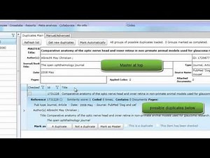 Duplicate checking in EPPI-Reviewer 4: Part 1