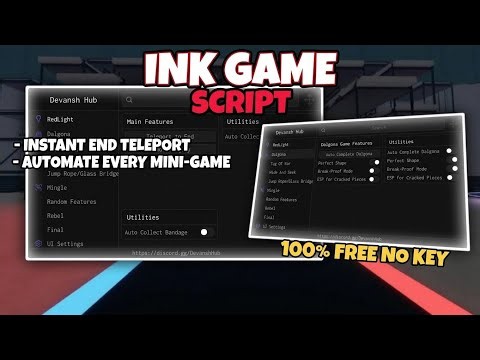 NEW ROBLOX INK GAME SCRIPT 🦑 Devansh Hub GUI (Automate Every Mini-Game)
