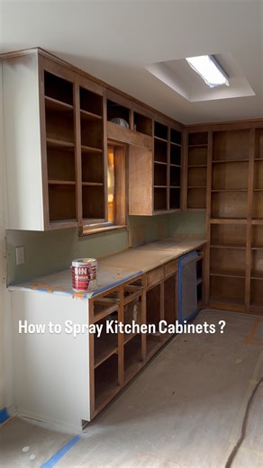 Stanley Custom Painting on Instagram: "How to Spray Kitchen Cabinets ?"