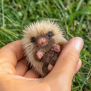 Baby Porcupine in Hand Digital Print, Cute Tiny Porcupine Nursery Wall Art Printable - Etsy