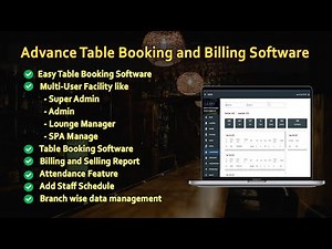 SPA, Salon, Lounge, Table Booking & Billing Software Source Code