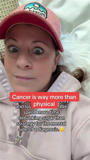 The lack of focus on mental heath is astounding to me. Western medicine and science, studies, medication, scans, treatments allllllllllll physical. Does anyone mention recommendations for dealing with your hair loss, being away from a job you love, trying to fit into a world that thinks you’re “cured”. It’s like, we spend more time proving things that seem low priority, than the emotional and mental stability of a patient trying to live normally within a cancer diagnosis, that threatens our life