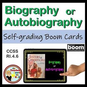 Biography or Autobiography? Boom Cards ELAR Digital Resource