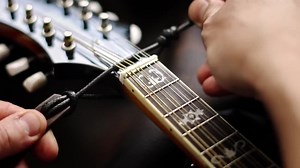 Skinny Leather Mandolin Strap for A-style or F-style | Handmade Strap With Initials for Mandolin Player | SKINNY Style - Etsy