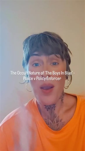 Kali Spell on Instagram: "Occult Police Decode: Policing operates through language, colour, and symbol long before it operates through law. The boys in blue weren’t named by accident, blue has always signified authority and hierarchy, historically protecting the blue-blooded elites rather than the people. The yellow and blue Battenburg markings signal stop, engage, comply, working on the subconscious. Even the language tells the story: coppers, nicked, cell, court — words that shift meaning depe