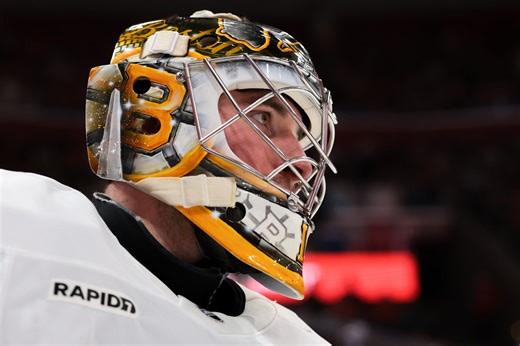 Swayman improvement noted by Cam Neely